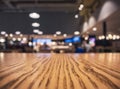 Table top Counter Blur lighting Restaurant Shop background Royalty Free Stock Photo