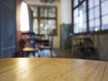 Table top counter with blurred Bar Cafe Restaurant Interior background