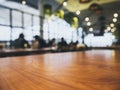 Table top Counter Blurred People Bar restaurant cafe interior ba Royalty Free Stock Photo