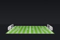 Table Top Football Pitch and Plastic Goal Royalty Free Stock Photo