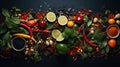 A table topped with lots of different types of food