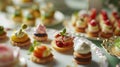 A table topped with many different types of desserts on it, AI Royalty Free Stock Photo