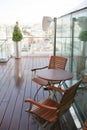 Table and Two Easy chairs Royalty Free Stock Photo