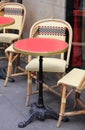 Table in a typical parisian cafe Royalty Free Stock Photo