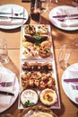 Table with various arabic food