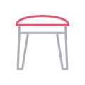 Table vector color line icon Royalty Free Stock Photo