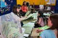 Table vowels opening the voting booths