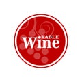 Table wine, label, organic, sticker. Round design element Royalty Free Stock Photo