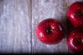 On the table are three red apples Royalty Free Stock Photo