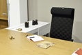Table work in empty office room Royalty Free Stock Photo