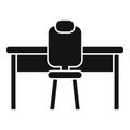 Table workplace icon simple vector. Posture work Royalty Free Stock Photo