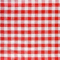 Tablecloth checkered red and white background cotton texture checkered Royalty Free Stock Photo