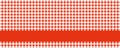 Tablecloth red and white with stripe Royalty Free Stock Photo