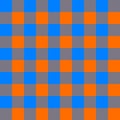 Tablecloth seamless pattern orange and blue Royalty Free Stock Photo