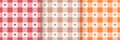 Check seamless pattern. Set gingham backgrounds. Vector illustration Royalty Free Stock Photo