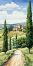 Serene Watercolors Of Italy\'s Countryside: Hyper-detailed Renderings By An Architectural Illustrator