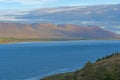 Tablelands above a Colorful Fjord Royalty Free Stock Photo