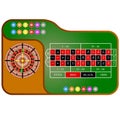 Tables, American Roulette. Vector illustration