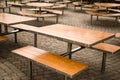 Tables in a cafe in the park Royalty Free Stock Photo