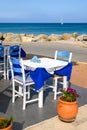 Greek seaside restaurant. Kos, Greece Royalty Free Stock Photo