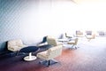 Tables and chairs inside Revel Hotel Casino, Atlantic City, New Royalty Free Stock Photo