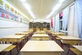 Tables and chairs inside school class