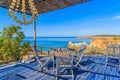 Tables with chairs of a restaurant Royalty Free Stock Photo