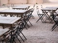 Tables and chairs Royalty Free Stock Photo