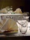 Tables for customers in french restaurant