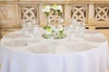 Wedding reception tables Royalty Free Stock Photo