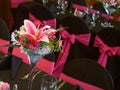 Tables decorated for a wedding Royalty Free Stock Photo