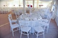 Tables set for an event party or wedding reception Royalty Free Stock Photo