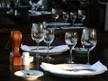 Tablesetting in a restaurant Royalty Free Stock Photo