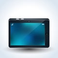 Tablet computer realistic vector icon