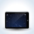 Tablet computer realistic vector icon