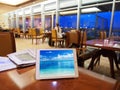 Tablet at Airport Lounge