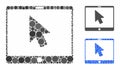 Tablet arrow pointer Mosaic Icon of Circle Dots Royalty Free Stock Photo