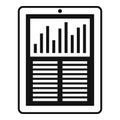 Tablet audit icon, simple style Royalty Free Stock Photo