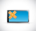 tablet band aid fix solution concept Royalty Free Stock Photo