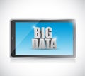Tablet and big data message illustration design Royalty Free Stock Photo