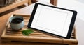 A tablet with a blank screen Royalty Free Stock Photo
