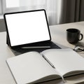 Tablet with a blank screen rests Royalty Free Stock Photo