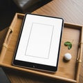 A tablet with a blank screen Royalty Free Stock Photo