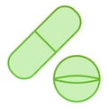 Tablet and capsule flat icon. Pills green icons in trendy flat style. Drug gradient style design, designed for web and Royalty Free Stock Photo