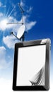 Tablet Computer with Antennas Royalty Free Stock Photo