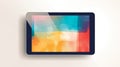 Colorful Tablet Phablet With Realistic Watercolor Designs