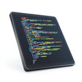 Colorful Code on Modern Tablet, Software Development Concept Royalty Free Stock Photo