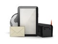 Tablet computer, envelope and mailbox