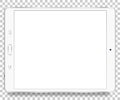 Tablet computer front view isolated in a transparancy background. To present your application.