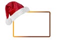 tablet computer isolated with a Santa Claus hat for Christmas Royalty Free Stock Photo